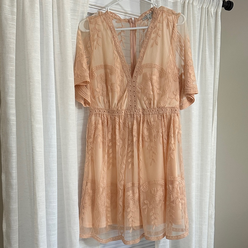 Haute Monde Blush Lace Top